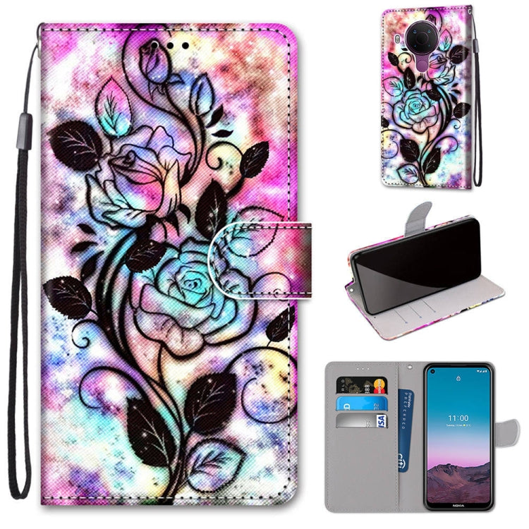 Coloured Drawing Cross Texture Horizontal Flip PU Leather Case with Holder & Card Slots & Wallet & Lanyard, For OPPO Realme C15 / C12 / C25 / 7i (Global) / Narzo 20 / 30A, For Nokia 5.4