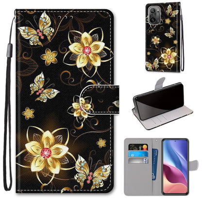 Coloured Drawing Cross Texture Horizontal Flip PU Leather Case with Holder & Card Slots & Wallet & Lanyard, For Nokia 1.4, For Xiaomi Redmi K40 / K40 Pro / K40 Pro+ / Mi 11i / Poco F3