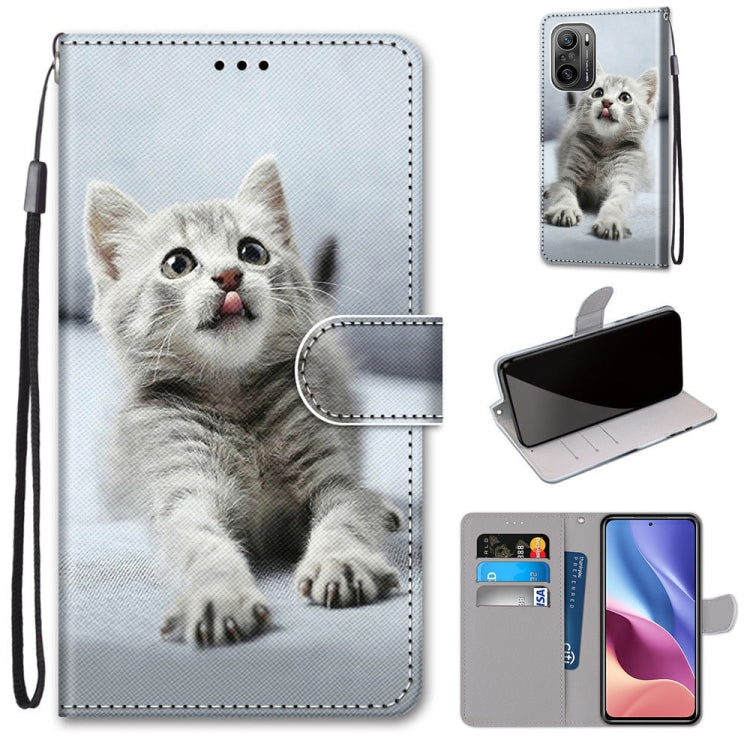 Coloured Drawing Cross Texture Horizontal Flip PU Leather Case with Holder & Card Slots & Wallet & Lanyard, For Nokia 1.4, For Xiaomi Redmi K40 / K40 Pro / K40 Pro+ / Mi 11i / Poco F3