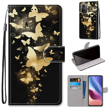 Coloured Drawing Cross Texture Horizontal Flip PU Leather Case with Holder & Card Slots & Wallet & Lanyard, For Nokia 1.4, For Xiaomi Redmi K40 / K40 Pro / K40 Pro+ / Mi 11i / Poco F3