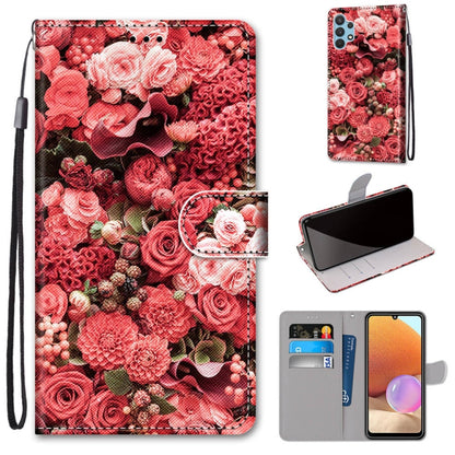 Coloured Drawing Cross Texture Horizontal Flip PU Leather Case with Holder & Card Slots & Wallet & Lanyard, For Xiaomi Redmi Note 10 Pro Max / Note 10 Pro, For Samsung Galaxy A32 4G / A32 Lite