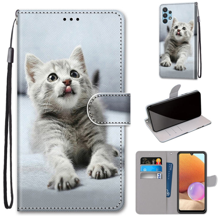 Coloured Drawing Cross Texture Horizontal Flip PU Leather Case with Holder & Card Slots & Wallet & Lanyard, For Xiaomi Redmi Note 10 Pro Max / Note 10 Pro, For Samsung Galaxy A32 4G / A32 Lite