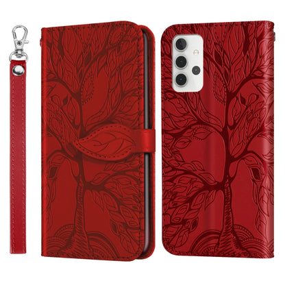 Life of Tree Embossing Pattern Horizontal Flip Leather Case with Holder & Card Slot & Wallet & Photo Frame & Lanyard, For Samsung Galaxy A02, For Samsung Galaxy A32 5G, For Samsung Galaxy M62, For Xiaomi Mi 11, For Xiaomi Poco M3