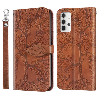 Life of Tree Embossing Pattern Horizontal Flip Leather Case with Holder & Card Slot & Wallet & Photo Frame & Lanyard, For Samsung Galaxy A02, For Samsung Galaxy A32 5G, For Samsung Galaxy M62, For Xiaomi Mi 11, For Xiaomi Poco M3