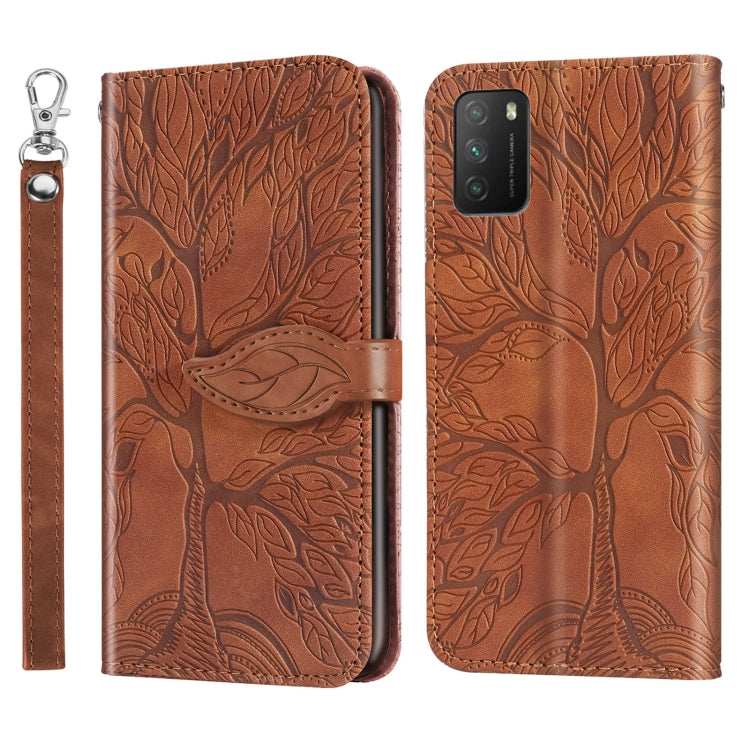 Life of Tree Embossing Pattern Horizontal Flip Leather Case with Holder & Card Slot & Wallet & Photo Frame & Lanyard, For Samsung Galaxy A02, For Samsung Galaxy A32 5G, For Samsung Galaxy M62, For Xiaomi Mi 11, For Xiaomi Poco M3