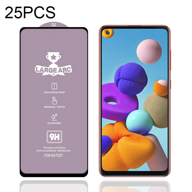 25 PCS 9H HD Large Arc High Alumina Full Screen Tempered Glass Film, For Samsung Galaxy S10 Lite (25 PCS), For Samsung Galaxy M11 (25 PCS), For Samsung Galaxy M21 / M21 2021 (25 PCS), For Samsung Galaxy M31 (25 PCS), For Samsung Galaxy M31s (25 PCS)   ...