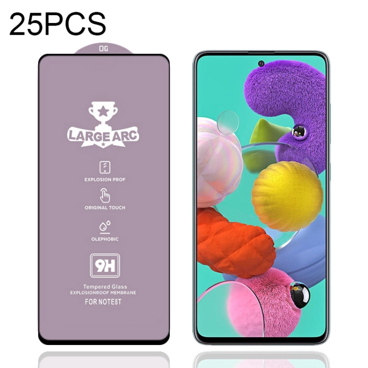 25 PCS 9H HD Large Arc High Alumina Full Screen Tempered Glass Film, For Samsung Galaxy S10 Lite (25 PCS), For Samsung Galaxy M11 (25 PCS), For Samsung Galaxy M21 / M21 2021 (25 PCS), For Samsung Galaxy M31 (25 PCS), For Samsung Galaxy M31s (25 PCS)   ...