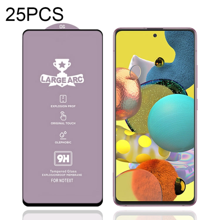 25 PCS 9H HD Large Arc High Alumina Full Screen Tempered Glass Film, For Samsung Galaxy S10 Lite (25 PCS), For Samsung Galaxy M11 (25 PCS), For Samsung Galaxy M21 / M21 2021 (25 PCS), For Samsung Galaxy M31 (25 PCS), For Samsung Galaxy M31s (25 PCS)   ...