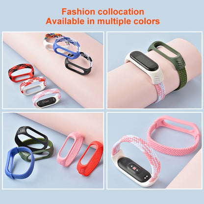 For Xiaomi Mi Band 6 / 5 / 4 / 3 / 2 Universal Silicone Elasticity Weave Replacement Strap Watchband, XS 140mm, S 150mm, M 160mm, L 170mm