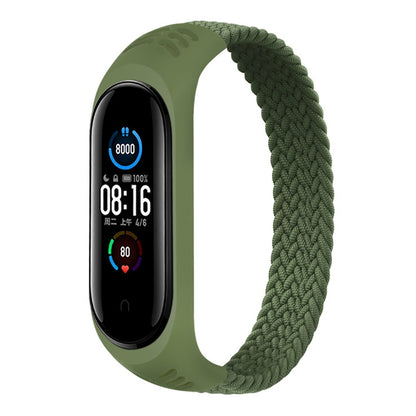 For Xiaomi Mi Band 6 / 5 / 4 / 3 / 2 Universal Silicone Elasticity Weave Replacement Strap Watchband, XS 140mm, S 150mm, M 160mm, L 170mm