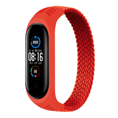 For Xiaomi Mi Band 6 / 5 / 4 / 3 / 2 Universal Silicone Elasticity Weave Replacement Strap Watchband, XS 140mm, S 150mm, M 160mm, L 170mm