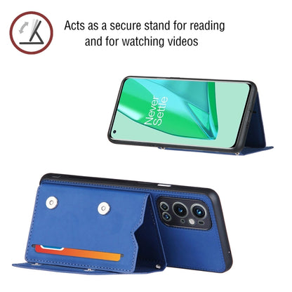 Skin Feel PU + TPU + PC Back Cover Shockproof Case with Card Slots & Holder & Photo Frame, For OnePlus 9 Pro, For Samsung Galaxy A42 5G