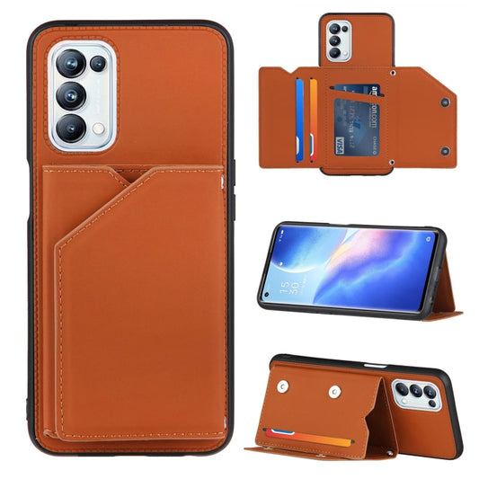 Skin Feel PU + TPU + PC Back Cover Shockproof Case with Card Slots & Holder & Photo Frame, For OPPO A93 5G, For OPPO A94, For Samsung Galaxy A02s (US Version), For Samsung Galaxy A02s (EU Version), For Samsung Galaxy A32 5G, For Xiaomi Mi 10T Lite 5G