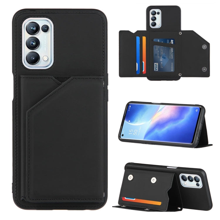 Skin Feel PU + TPU + PC Back Cover Shockproof Case with Card Slots & Holder & Photo Frame, For OPPO A93 5G, For OPPO A94, For Samsung Galaxy A02s (US Version), For Samsung Galaxy A02s (EU Version), For Samsung Galaxy A32 5G, For Xiaomi Mi 10T Lite 5G  ...