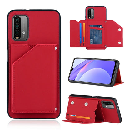 Skin Feel PU + TPU + PC Back Cover Shockproof Case with Card Slots & Holder & Photo Frame, For OPPO A93 5G, For OPPO A94, For Samsung Galaxy A02s (US Version), For Samsung Galaxy A02s (EU Version), For Samsung Galaxy A32 5G, For Xiaomi Mi 10T Lite 5G  ...