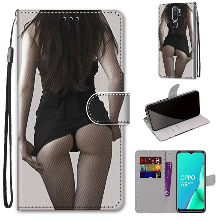 Coloured Drawing Cross Texture Horizontal Flip PU Leather Case with Holder & Card Slots & Wallet & Lanyard, For OPPO A9 (2020) / A5 (2020) / A11X / A11, For OPPO A15 / A15s