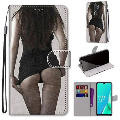 Coloured Drawing Cross Texture Horizontal Flip PU Leather Case with Holder & Card Slots & Wallet & Lanyard, For OPPO A9 (2020) / A5 (2020) / A11X / A11, For OPPO A15 / A15s