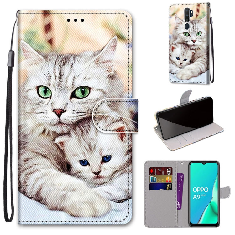 Coloured Drawing Cross Texture Horizontal Flip PU Leather Case with Holder & Card Slots & Wallet & Lanyard, For OPPO A9 (2020) / A5 (2020) / A11X / A11, For OPPO A15 / A15s