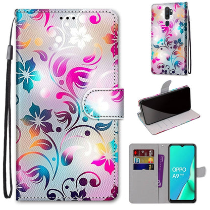 Coloured Drawing Cross Texture Horizontal Flip PU Leather Case with Holder & Card Slots & Wallet & Lanyard, For OPPO A9 (2020) / A5 (2020) / A11X / A11, For OPPO A15 / A15s