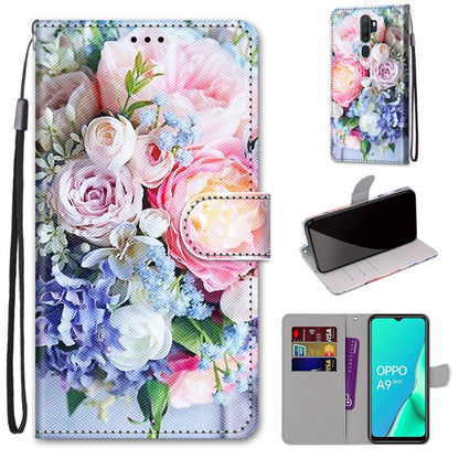 Coloured Drawing Cross Texture Horizontal Flip PU Leather Case with Holder & Card Slots & Wallet & Lanyard, For OPPO A9 (2020) / A5 (2020) / A11X / A11, For OPPO A15 / A15s