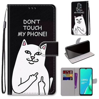 Coloured Drawing Cross Texture Horizontal Flip PU Leather Case with Holder & Card Slots & Wallet & Lanyard, For OPPO A9 (2020) / A5 (2020) / A11X / A11, For OPPO A15 / A15s