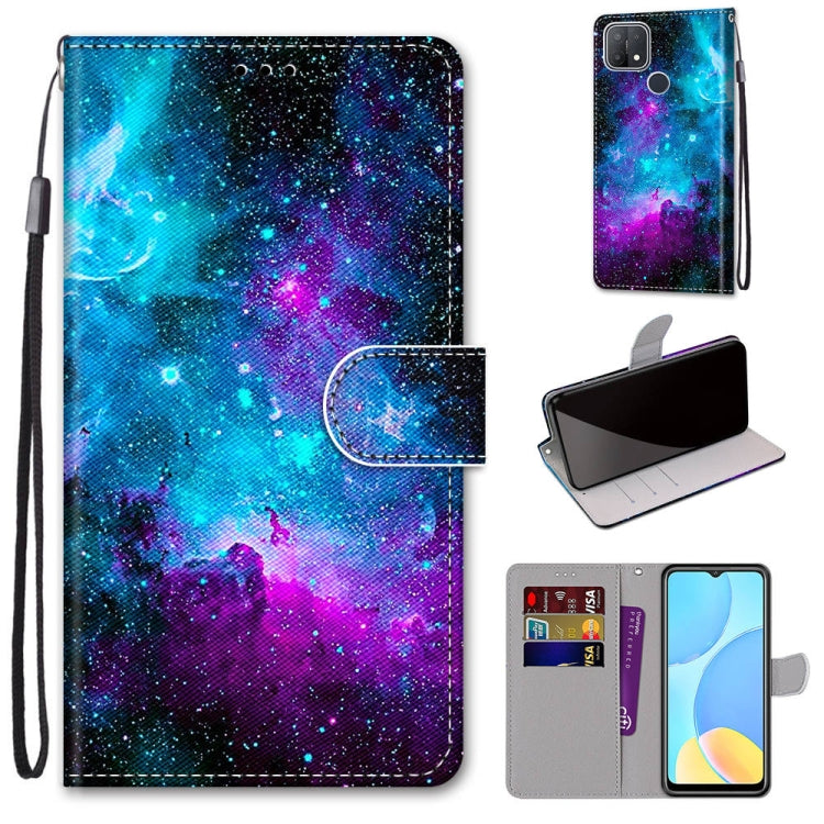 Coloured Drawing Cross Texture Horizontal Flip PU Leather Case with Holder & Card Slots & Wallet & Lanyard, For OPPO A9 (2020) / A5 (2020) / A11X / A11, For OPPO A15 / A15s