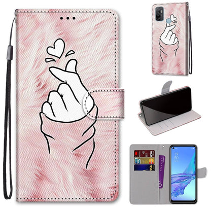 Coloured Drawing Cross Texture Horizontal Flip PU Leather Case with Holder & Card Slots & Wallet & Lanyard, For OPPO A53 4G(2020) / A53s / A32 / A33 (2020), For OPPO F17 Pro / A93 4G / Reno4 Lite / Reno4 F