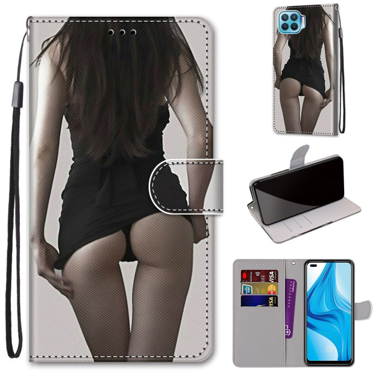 Coloured Drawing Cross Texture Horizontal Flip PU Leather Case with Holder & Card Slots & Wallet & Lanyard, For OPPO A53 4G(2020) / A53s / A32 / A33 (2020), For OPPO F17 Pro / A93 4G / Reno4 Lite / Reno4 F