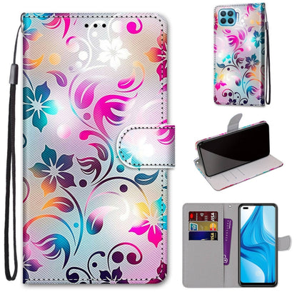 Coloured Drawing Cross Texture Horizontal Flip PU Leather Case with Holder & Card Slots & Wallet & Lanyard, For OPPO A53 4G(2020) / A53s / A32 / A33 (2020), For OPPO F17 Pro / A93 4G / Reno4 Lite / Reno4 F