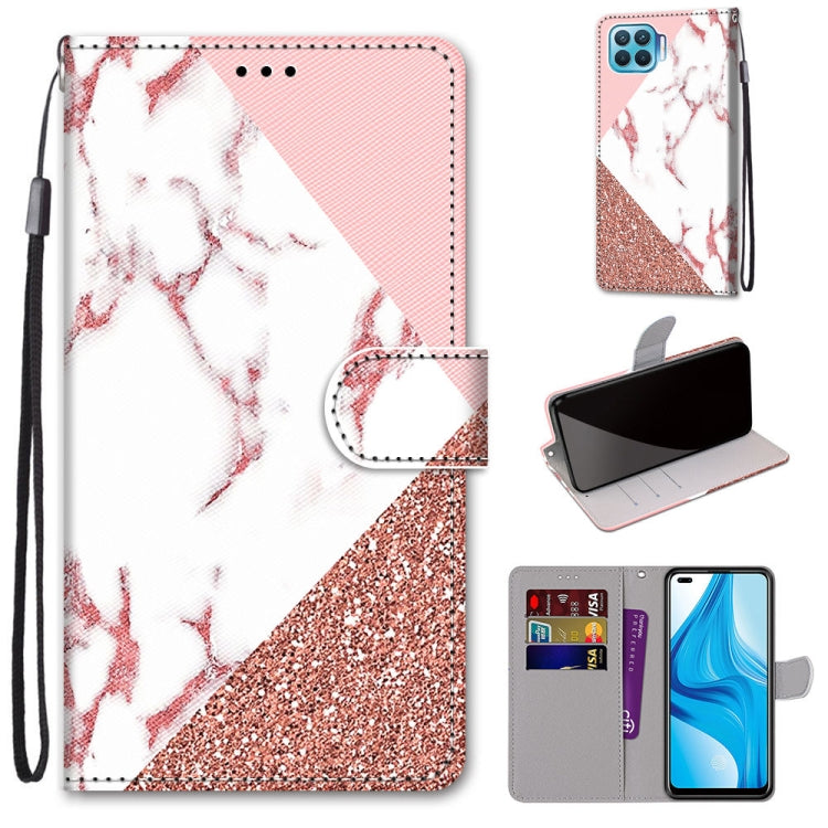 Coloured Drawing Cross Texture Horizontal Flip PU Leather Case with Holder & Card Slots & Wallet & Lanyard, For OPPO A53 4G(2020) / A53s / A32 / A33 (2020), For OPPO F17 Pro / A93 4G / Reno4 Lite / Reno4 F