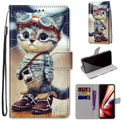 Coloured Drawing Cross Texture Horizontal Flip PU Leather Case with Holder & Card Slots & Wallet & Lanyard, For OPPO Realme 5 / 5s / 5i / C3 / C3i / 6i / Narzo10 / 10A / 20A, For OPPO Realme C15 / C12 / C25 / 7i (Global) / Narzo 20 / 30A