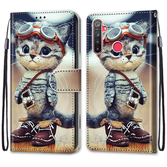 Coloured Drawing Cross Texture Horizontal Flip PU Leather Case with Holder & Card Slots & Wallet & Lanyard, For OPPO Realme 5 / 5s / 5i / C3 / C3i / 6i / Narzo10 / 10A / 20A, For OPPO Realme C15 / C12 / C25 / 7i (Global) / Narzo 20 / 30A
