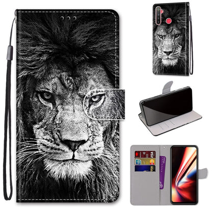Coloured Drawing Cross Texture Horizontal Flip PU Leather Case with Holder & Card Slots & Wallet & Lanyard, For OPPO Realme 5 / 5s / 5i / C3 / C3i / 6i / Narzo10 / 10A / 20A, For OPPO Realme C15 / C12 / C25 / 7i (Global) / Narzo 20 / 30A