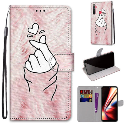 Coloured Drawing Cross Texture Horizontal Flip PU Leather Case with Holder & Card Slots & Wallet & Lanyard, For OPPO Realme 5 / 5s / 5i / C3 / C3i / 6i / Narzo10 / 10A / 20A, For OPPO Realme C15 / C12 / C25 / 7i (Global) / Narzo 20 / 30A