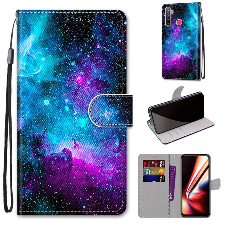 Coloured Drawing Cross Texture Horizontal Flip PU Leather Case with Holder & Card Slots & Wallet & Lanyard, For OPPO Realme 5 / 5s / 5i / C3 / C3i / 6i / Narzo10 / 10A / 20A, For OPPO Realme C15 / C12 / C25 / 7i (Global) / Narzo 20 / 30A