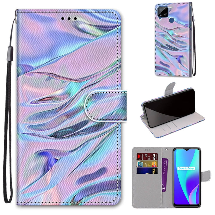 Coloured Drawing Cross Texture Horizontal Flip PU Leather Case with Holder & Card Slots & Wallet & Lanyard, For OPPO Realme 5 / 5s / 5i / C3 / C3i / 6i / Narzo10 / 10A / 20A, For OPPO Realme C15 / C12 / C25 / 7i (Global) / Narzo 20 / 30A