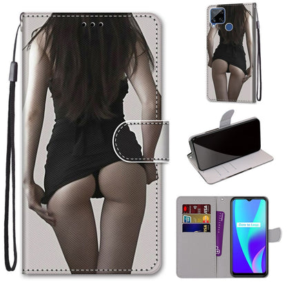 Coloured Drawing Cross Texture Horizontal Flip PU Leather Case with Holder & Card Slots & Wallet & Lanyard, For OPPO Realme 5 / 5s / 5i / C3 / C3i / 6i / Narzo10 / 10A / 20A, For OPPO Realme C15 / C12 / C25 / 7i (Global) / Narzo 20 / 30A