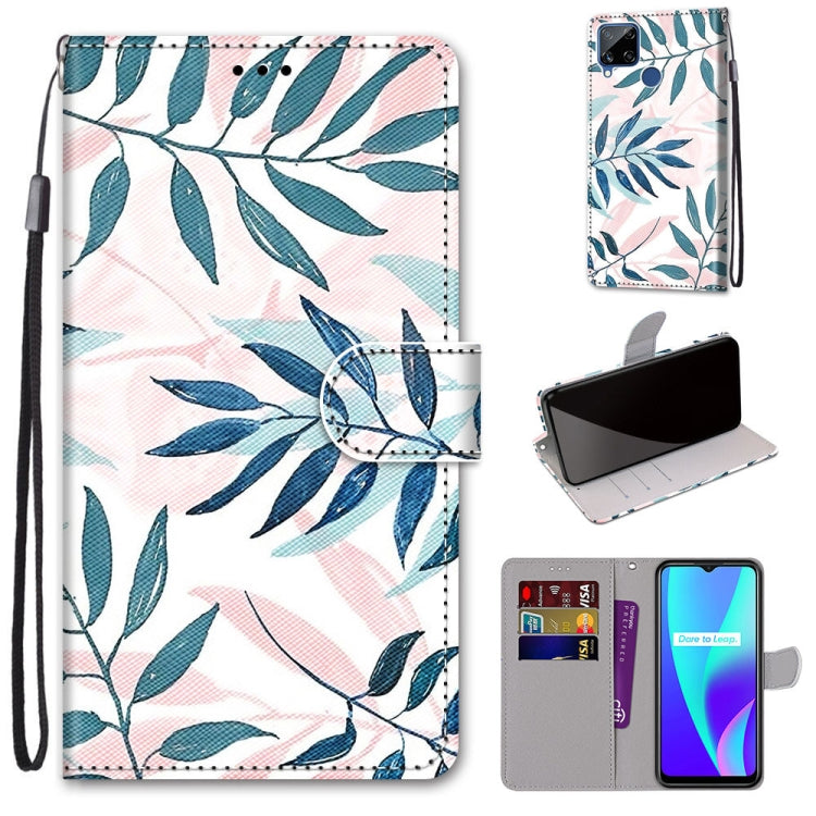 Coloured Drawing Cross Texture Horizontal Flip PU Leather Case with Holder & Card Slots & Wallet & Lanyard, For OPPO Realme 5 / 5s / 5i / C3 / C3i / 6i / Narzo10 / 10A / 20A, For OPPO Realme C15 / C12 / C25 / 7i (Global) / Narzo 20 / 30A