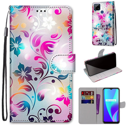 Coloured Drawing Cross Texture Horizontal Flip PU Leather Case with Holder & Card Slots & Wallet & Lanyard, For OPPO Realme 5 / 5s / 5i / C3 / C3i / 6i / Narzo10 / 10A / 20A, For OPPO Realme C15 / C12 / C25 / 7i (Global) / Narzo 20 / 30A