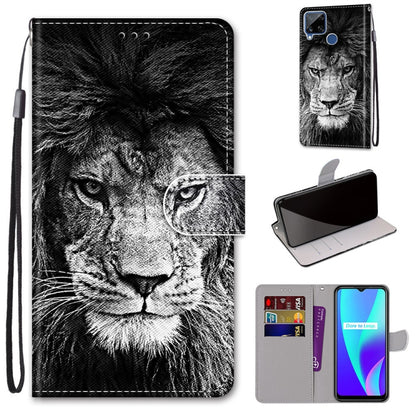 Coloured Drawing Cross Texture Horizontal Flip PU Leather Case with Holder & Card Slots & Wallet & Lanyard, For OPPO Realme 5 / 5s / 5i / C3 / C3i / 6i / Narzo10 / 10A / 20A, For OPPO Realme C15 / C12 / C25 / 7i (Global) / Narzo 20 / 30A
