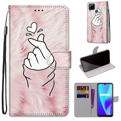 Coloured Drawing Cross Texture Horizontal Flip PU Leather Case with Holder & Card Slots & Wallet & Lanyard, For OPPO Realme 5 / 5s / 5i / C3 / C3i / 6i / Narzo10 / 10A / 20A, For OPPO Realme C15 / C12 / C25 / 7i (Global) / Narzo 20 / 30A