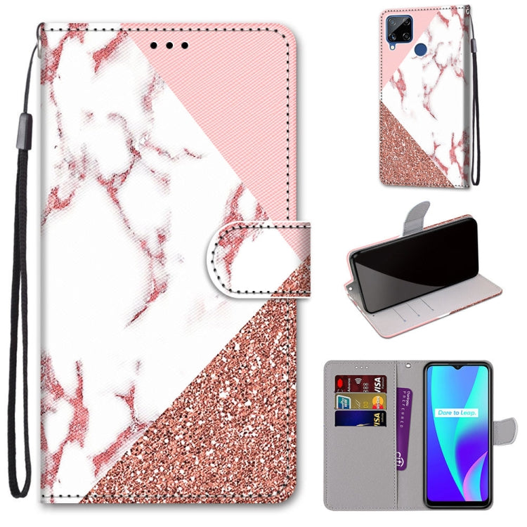 Coloured Drawing Cross Texture Horizontal Flip PU Leather Case with Holder & Card Slots & Wallet & Lanyard, For OPPO Realme 5 / 5s / 5i / C3 / C3i / 6i / Narzo10 / 10A / 20A, For OPPO Realme C15 / C12 / C25 / 7i (Global) / Narzo 20 / 30A
