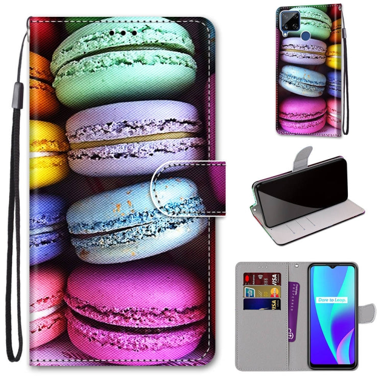 Coloured Drawing Cross Texture Horizontal Flip PU Leather Case with Holder & Card Slots & Wallet & Lanyard, For OPPO Realme 5 / 5s / 5i / C3 / C3i / 6i / Narzo10 / 10A / 20A, For OPPO Realme C15 / C12 / C25 / 7i (Global) / Narzo 20 / 30A