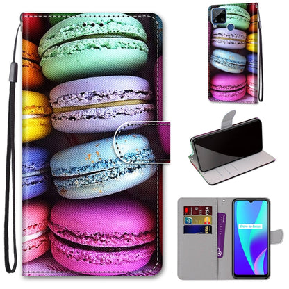 Coloured Drawing Cross Texture Horizontal Flip PU Leather Case with Holder & Card Slots & Wallet & Lanyard, For OPPO Realme 5 / 5s / 5i / C3 / C3i / 6i / Narzo10 / 10A / 20A, For OPPO Realme C15 / C12 / C25 / 7i (Global) / Narzo 20 / 30A