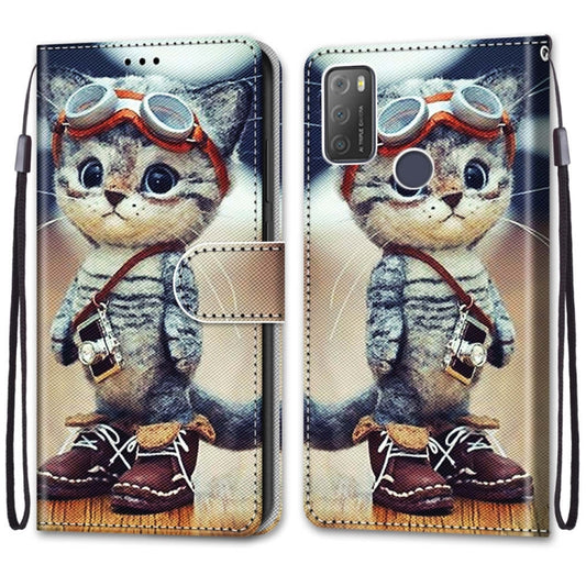 Coloured Drawing Cross Texture Horizontal Flip PU Leather Case with Holder & Card Slots & Wallet & Lanyard, For Alcatel 3L 2021, For Xiaomi Redmi K40 / K40 Pro / K40 Pro+