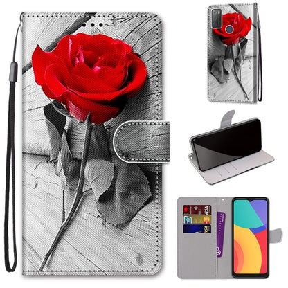 Coloured Drawing Cross Texture Horizontal Flip PU Leather Case with Holder & Card Slots & Wallet & Lanyard, For Alcatel 3L 2021, For Xiaomi Redmi K40 / K40 Pro / K40 Pro+