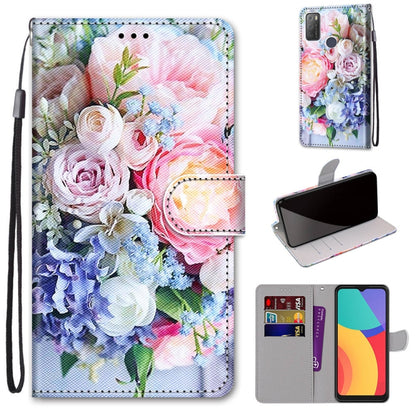 Coloured Drawing Cross Texture Horizontal Flip PU Leather Case with Holder & Card Slots & Wallet & Lanyard, For Alcatel 3L 2021, For Xiaomi Redmi K40 / K40 Pro / K40 Pro+
