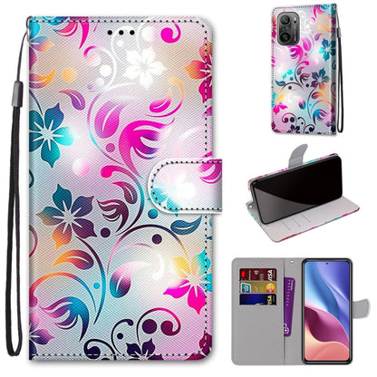 Coloured Drawing Cross Texture Horizontal Flip PU Leather Case with Holder & Card Slots & Wallet & Lanyard, For Alcatel 3L 2021, For Xiaomi Redmi K40 / K40 Pro / K40 Pro+