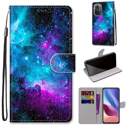 Coloured Drawing Cross Texture Horizontal Flip PU Leather Case with Holder & Card Slots & Wallet & Lanyard, For Alcatel 3L 2021, For Xiaomi Redmi K40 / K40 Pro / K40 Pro+
