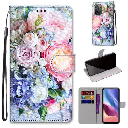 Coloured Drawing Cross Texture Horizontal Flip PU Leather Case with Holder & Card Slots & Wallet & Lanyard, For Alcatel 3L 2021, For Xiaomi Redmi K40 / K40 Pro / K40 Pro+